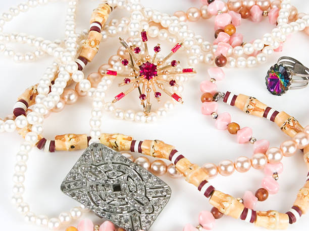 istock Some jewellery against white background 139708093
