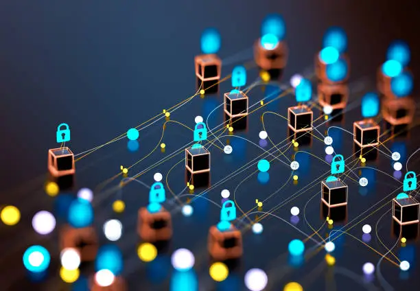 Photo of Data structure and information tools for networking business and cyber security.