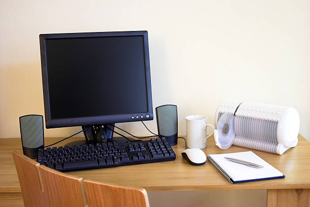 Working from home stock photo