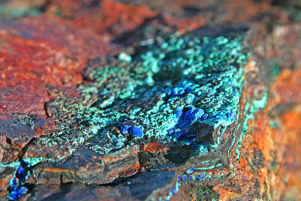 Azurite and Malachite stock photo