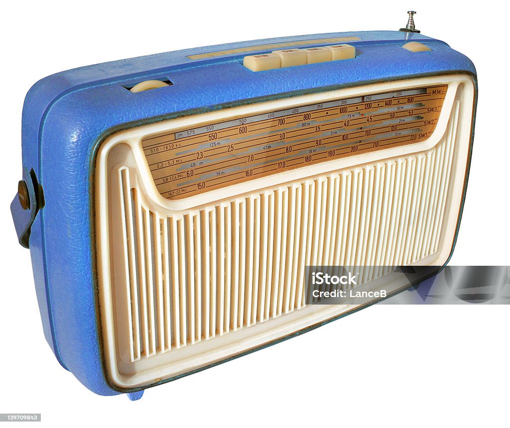 1960 Ą radio (niebieski - Zbiór zdjęć royalty-free (1960-1969)