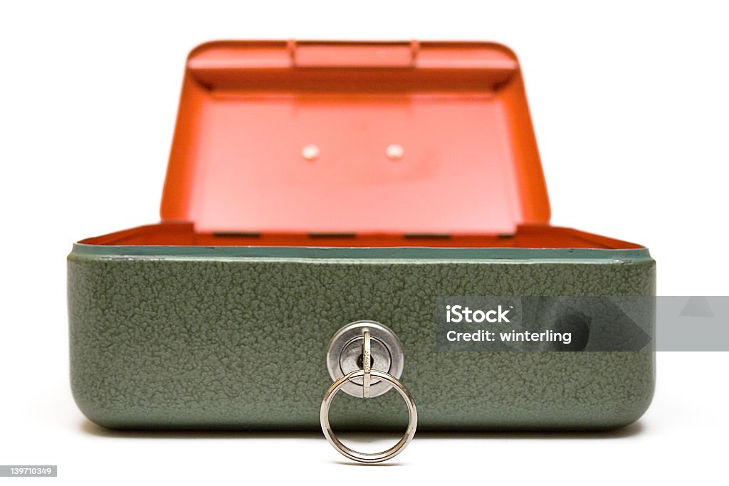 Cassetta di sicurezza (vista anteriore - Foto stock royalty-free di Acciaio