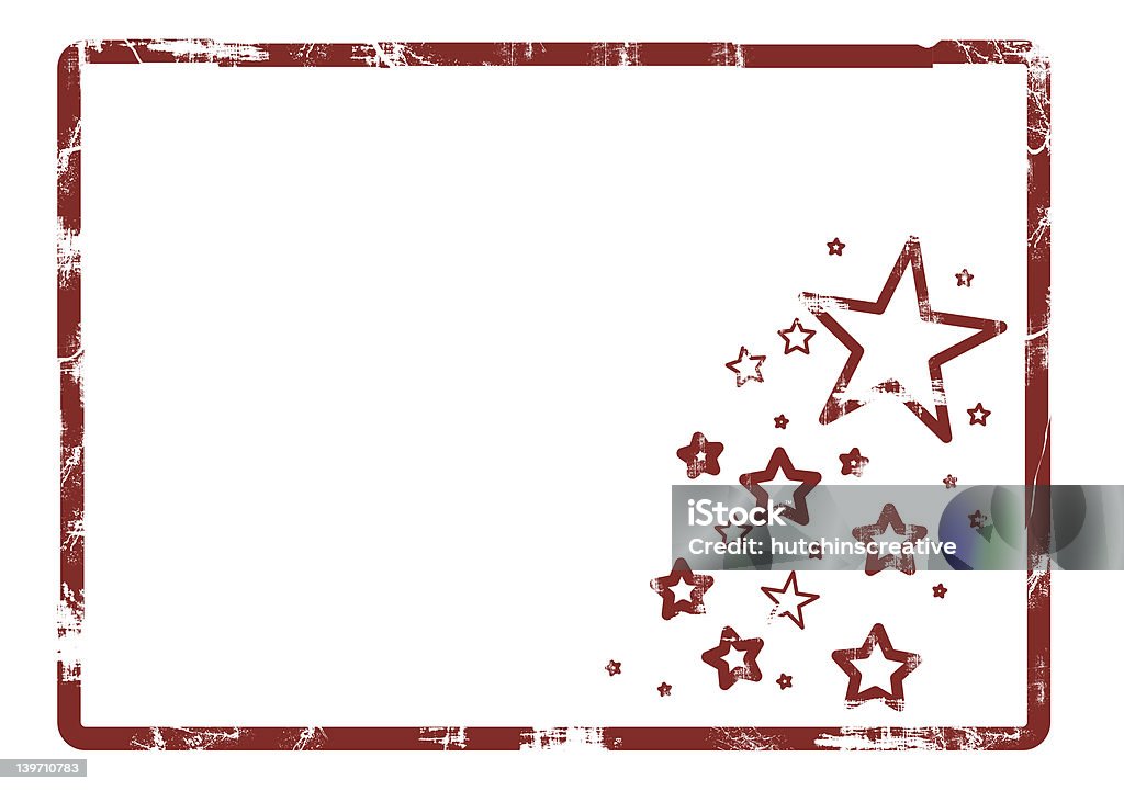 Grunge telaio e stelle - Foto stock royalty-free di Arrugginito