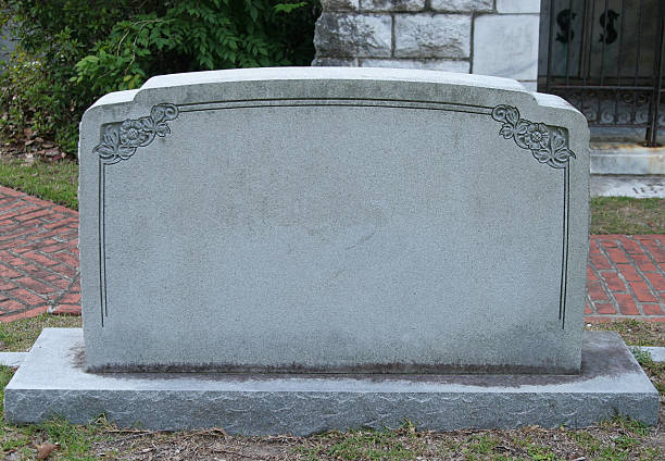 Blank tombstone can have text overlayed stock photo