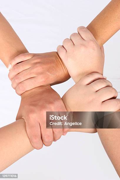 Interlocked Hands Stock Photo - Download Image Now - Circle, People, Togetherness