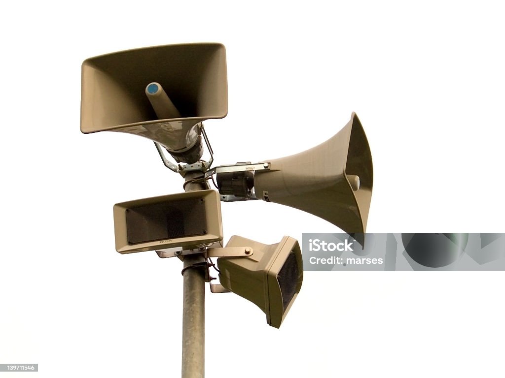 Loudspeaker Public announcement system Public Address System Stock Photo