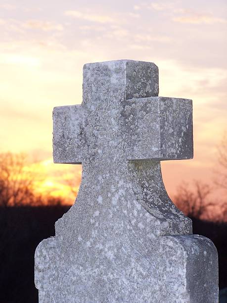 Tombstone Gravestone at sunset plushka stock pictures, royalty-free photos & images