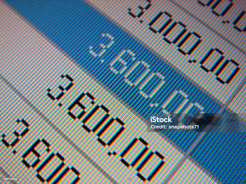 File of numbers Closeup of a computer screen with a opened file Blue Stock Photo