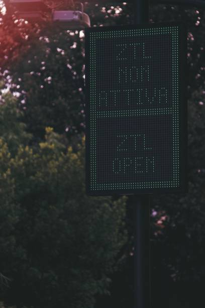 istock Ztl open sign, concept of restricted traffic zone . 1397121614