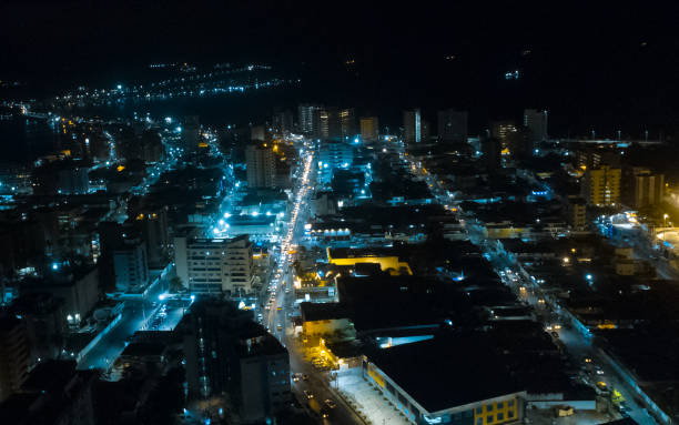 aerial photography from a drone of a city at night. You can observe the darkness of the night and the lights of the streets, residential buildings, houses and other aerial photography from a drone of a city at night. You can observe the darkness of the night and the lights of the streets, residential buildings, houses and other african ground squirrel stock pictures, royalty-free photos & images