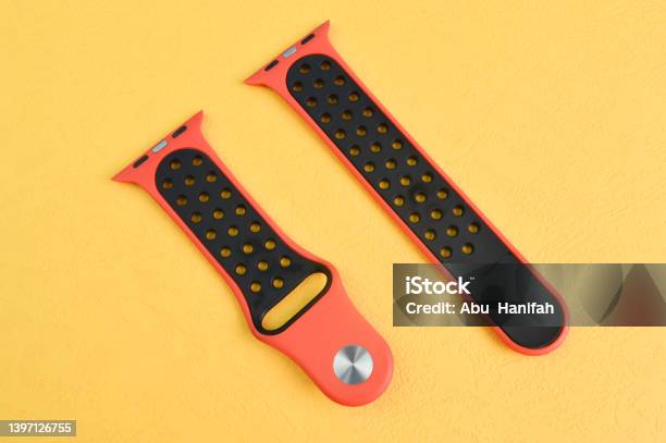 Klang Malaysia September 6 2021 Apple Watch Straps Isolated On E Yellow Background Stock Photo - Download Image Now