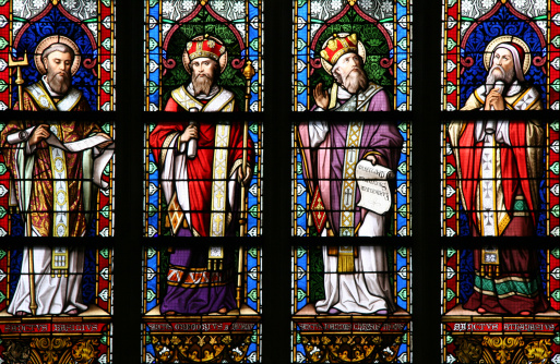 Four Kings in glass window