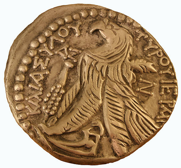 istock Old gold Roman coin 139712876