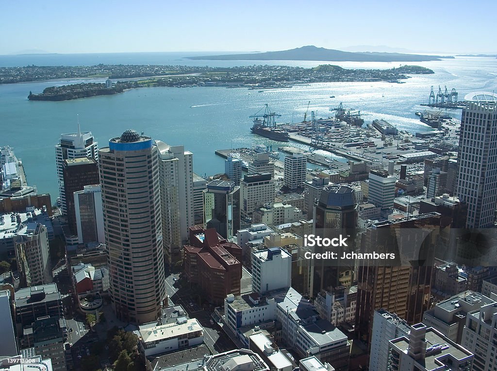 Cidade de Auckland - Foto de stock de Arranha-céu royalty-free