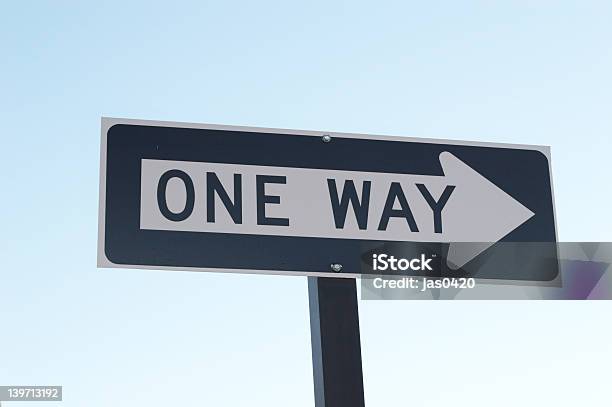 One Way Stock Photo - Download Image Now - Alertness, Billboard Posting, Car