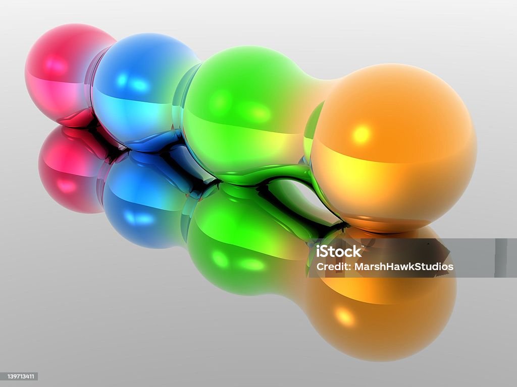 Cuatro esferas metamorfosear 2 - Foto de stock de Azul libre de derechos