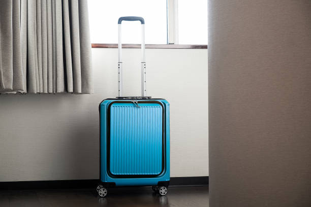 istock Blue travel bag and indoor scenery 1397137571