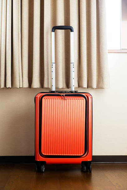 istock Red travel bag and indoor scenery 1397138350