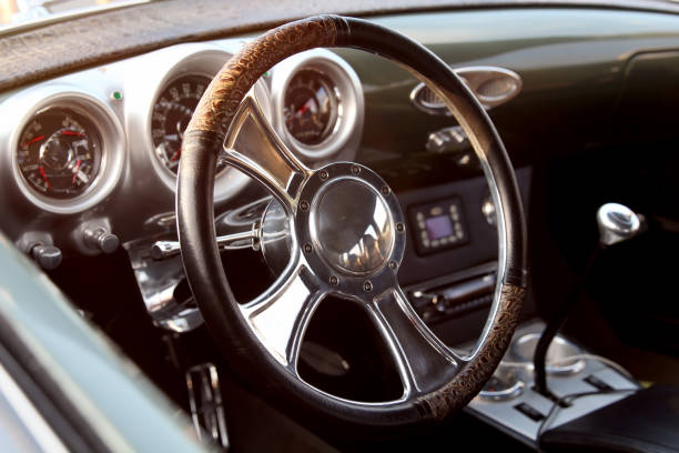 istock Classic retro green car 1397140850