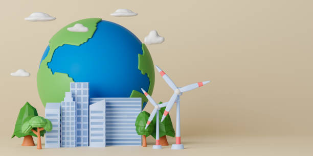 istock Concept environment and renewable energy 3d illustration. 1397141694