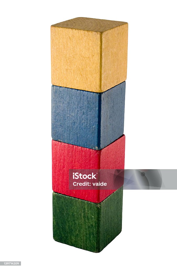 Старая игра блоков - Стоковые фото Архитектура роялти-фри