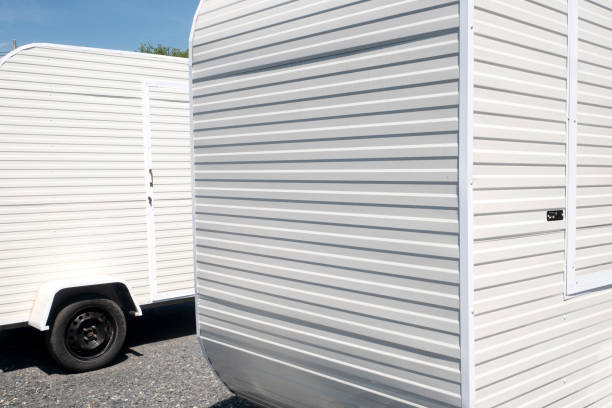 istock Car Mobile vending machines in Public Park. 1397143208