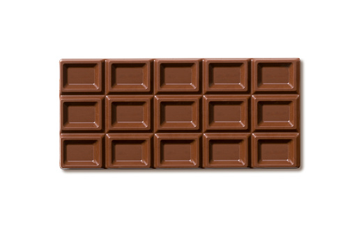 Chocolate Bar with clipping path.