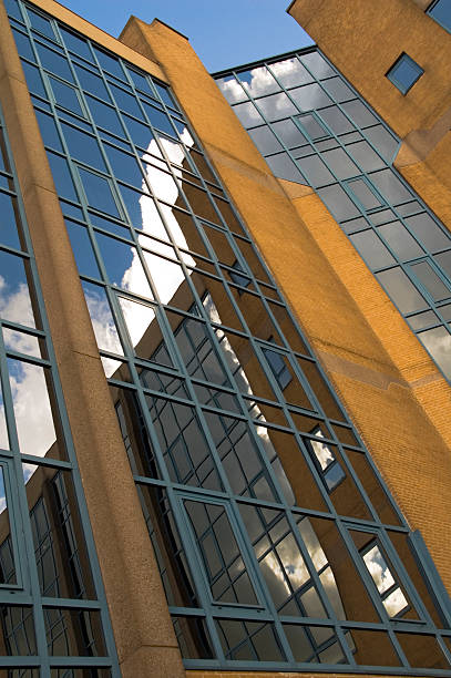 Office building at an angle stock photo