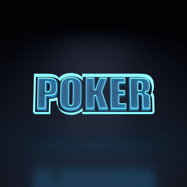 istock Poker sign. Casino and gambling concept. Neon element on a black background. 3d rendering illustration. 1397147216