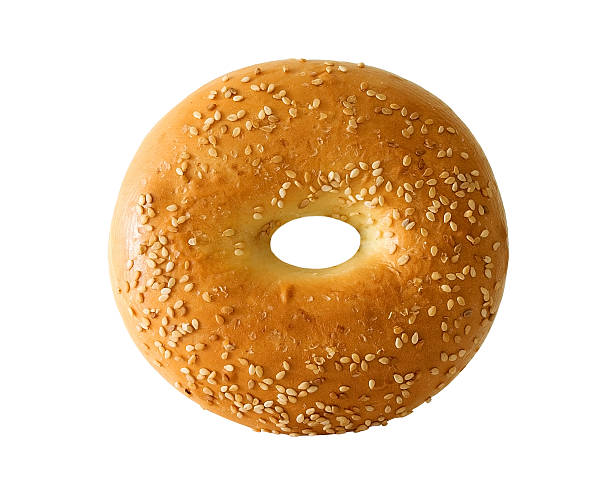 istock Isolated bagel with sesame seeds on white background 139715041