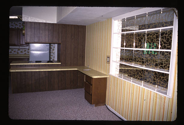 old kitchen stock photo