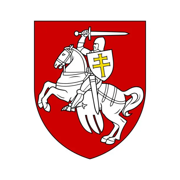 Vector illustration of Historical Coat of Arms of Belarus