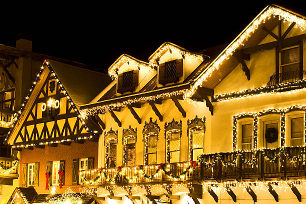 decorazione natalizia - leavenworth foto e immagini stock