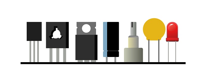 Radio Component Types Set Of Radio Components Element For Radio Circuit Logo And Logotype ...
