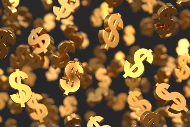 istock Golden dollar sign. Dollar sign banner design. 3D rendering. 1397158055