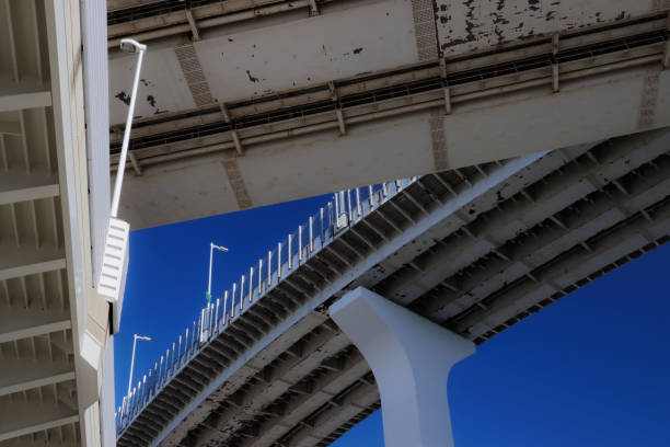 istock Overpass of blue sky and Rainbow Bridge 1397159588