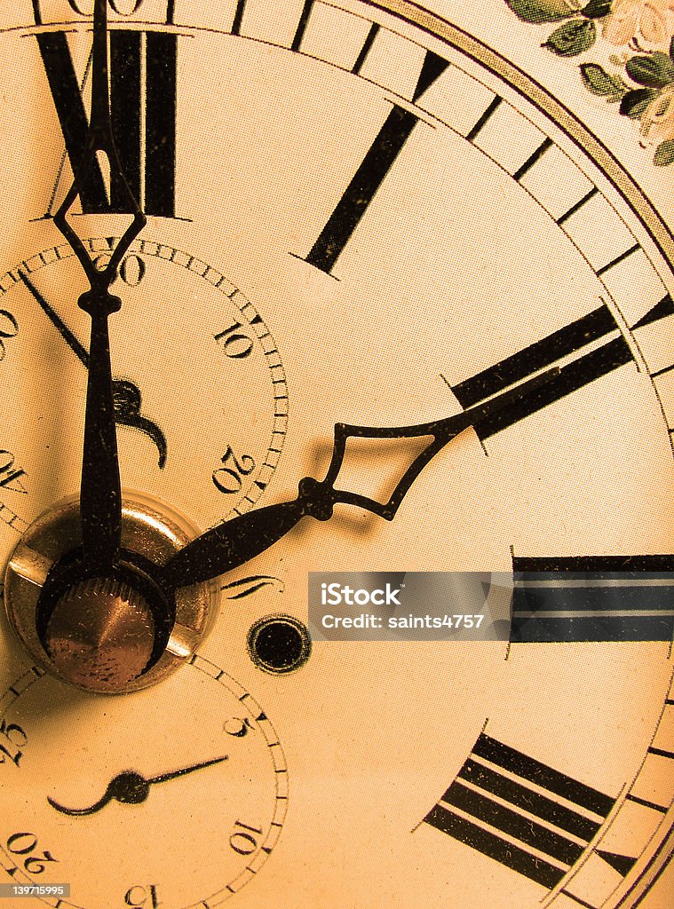 On The Hour an antique clock Accuracy Stock Photo