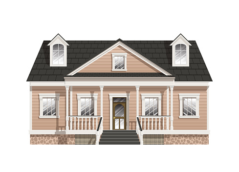vector of Beautiful American House