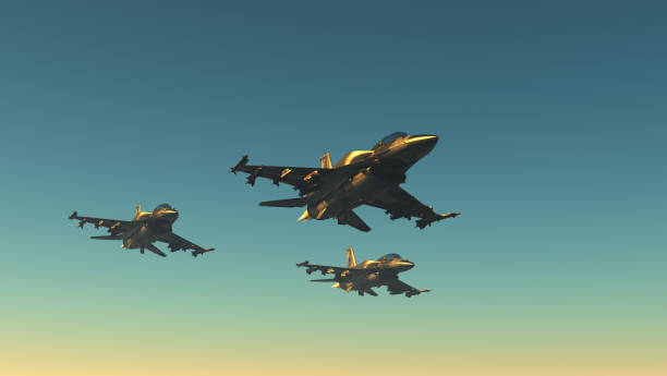 istock The group of military aircraft 1397163457