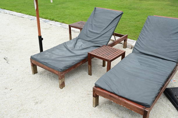 istock outdoor chairs and umbrella on sand beach 1397164425