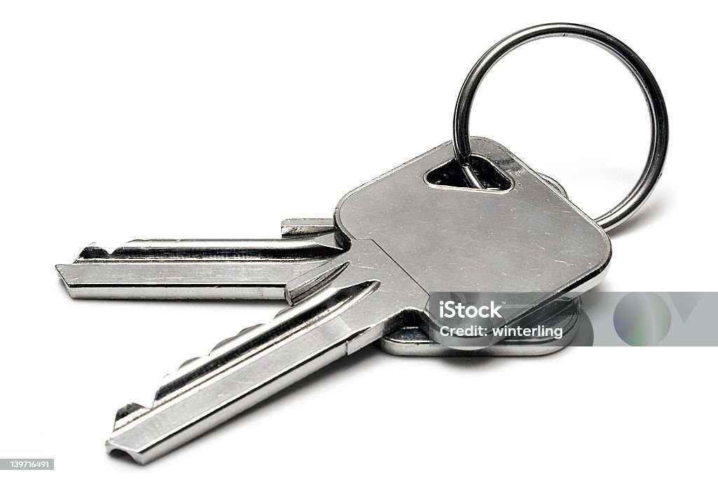 Deux clés de l'appartement avec anneau - Photo de Clé libre de droits