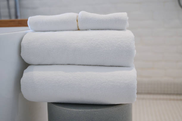 istock white soft towel in bathroom, interior design 1397164947