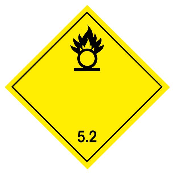 istock Oxidizing agent symbol is used to warn of hazards 1397166402