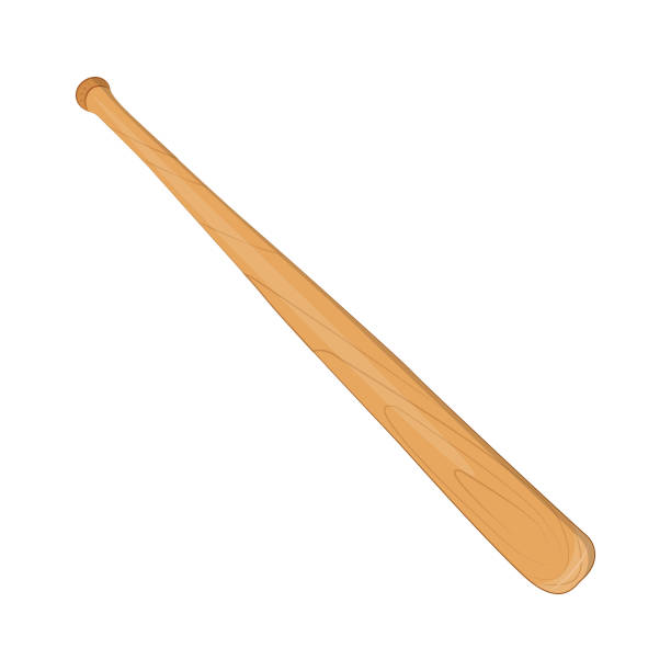 illustrazioni stock, clip art, cartoni animati e icone di tendenza di baseball bat icon vector design. - wooden bat