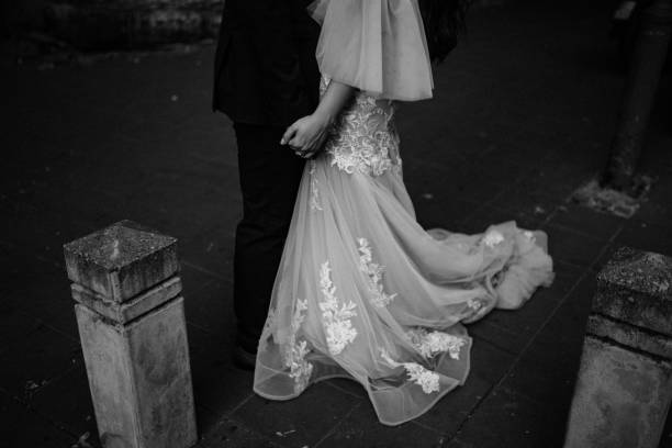 istock Bride and groom and their wedding fairytale. 1397170625