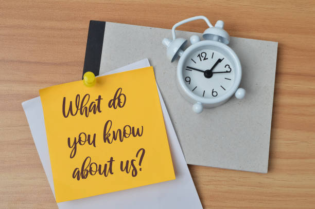 istock Memo note written with WHAT DO YOU KNOW ABOUT US? 1397175493