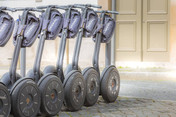 Row of Segway Personal Transporter stock photo