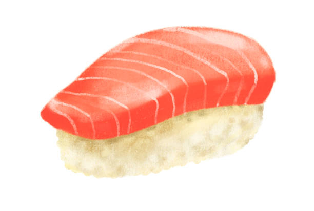 istock Hand drawing Japanese food toro blue fin tuna sushi nigiri 1397177655