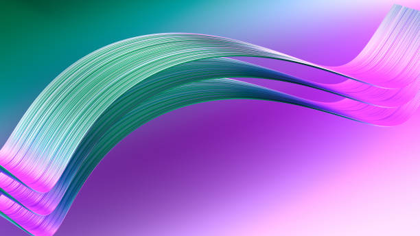istock Striped waves on colorful background 1397178605