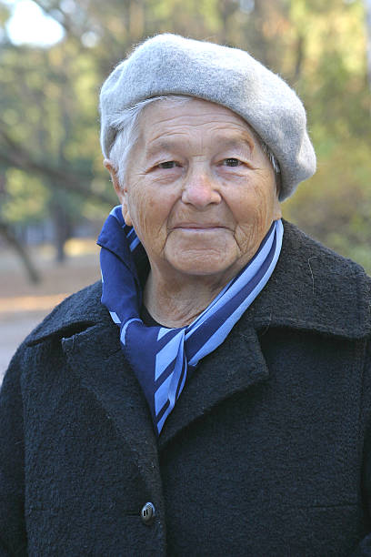 istock Elderly woman wearing a coat. 139717905